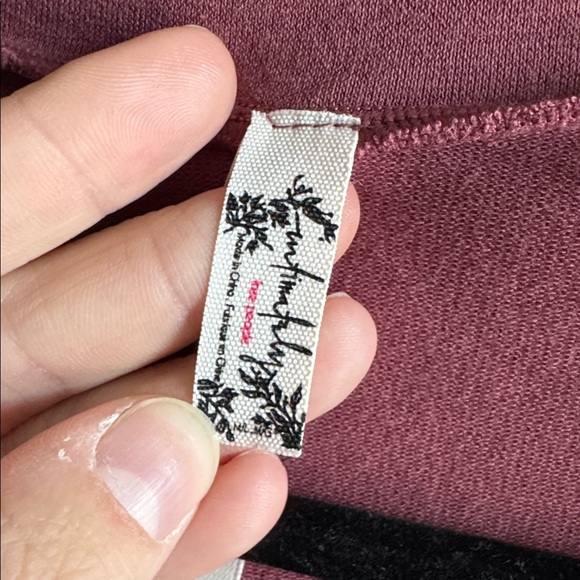 Free People Wide Awake Layering Top Crushed Berry Pink size medium/Large - Picture 4 of 6